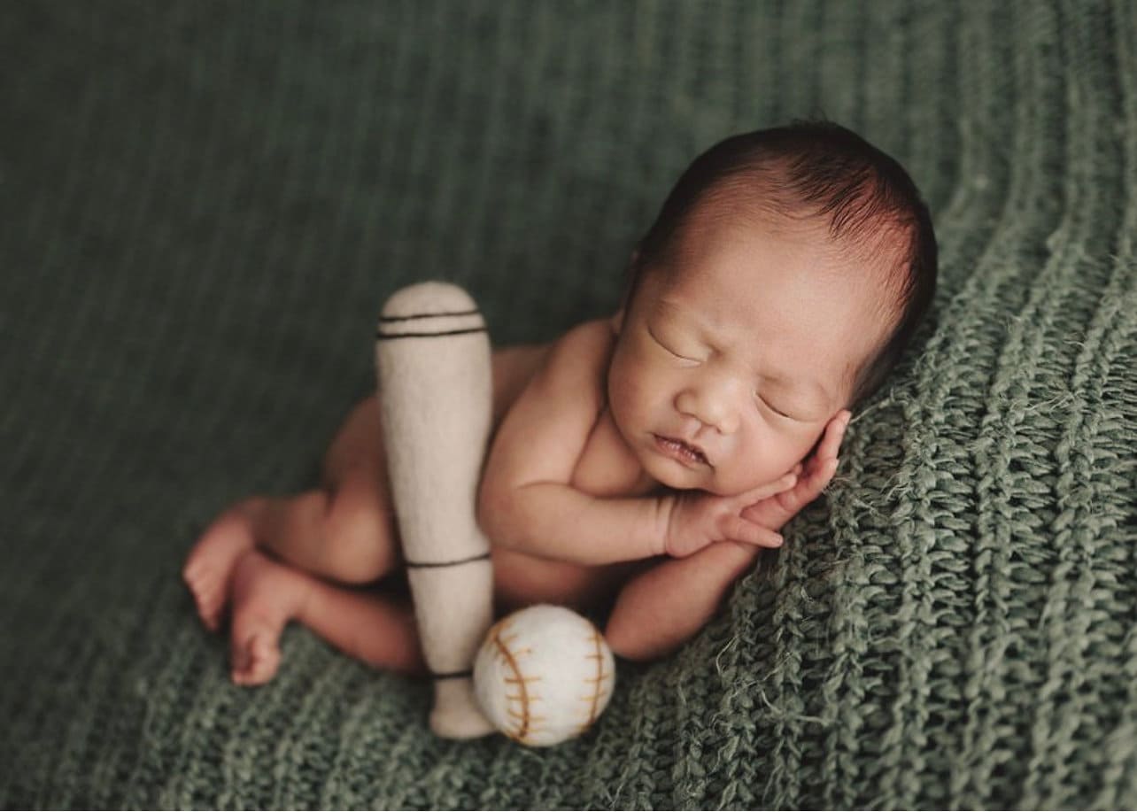 Felt Newborn Sports Props: Football, Rugby and Baseball Toys for Newborn Photography Props