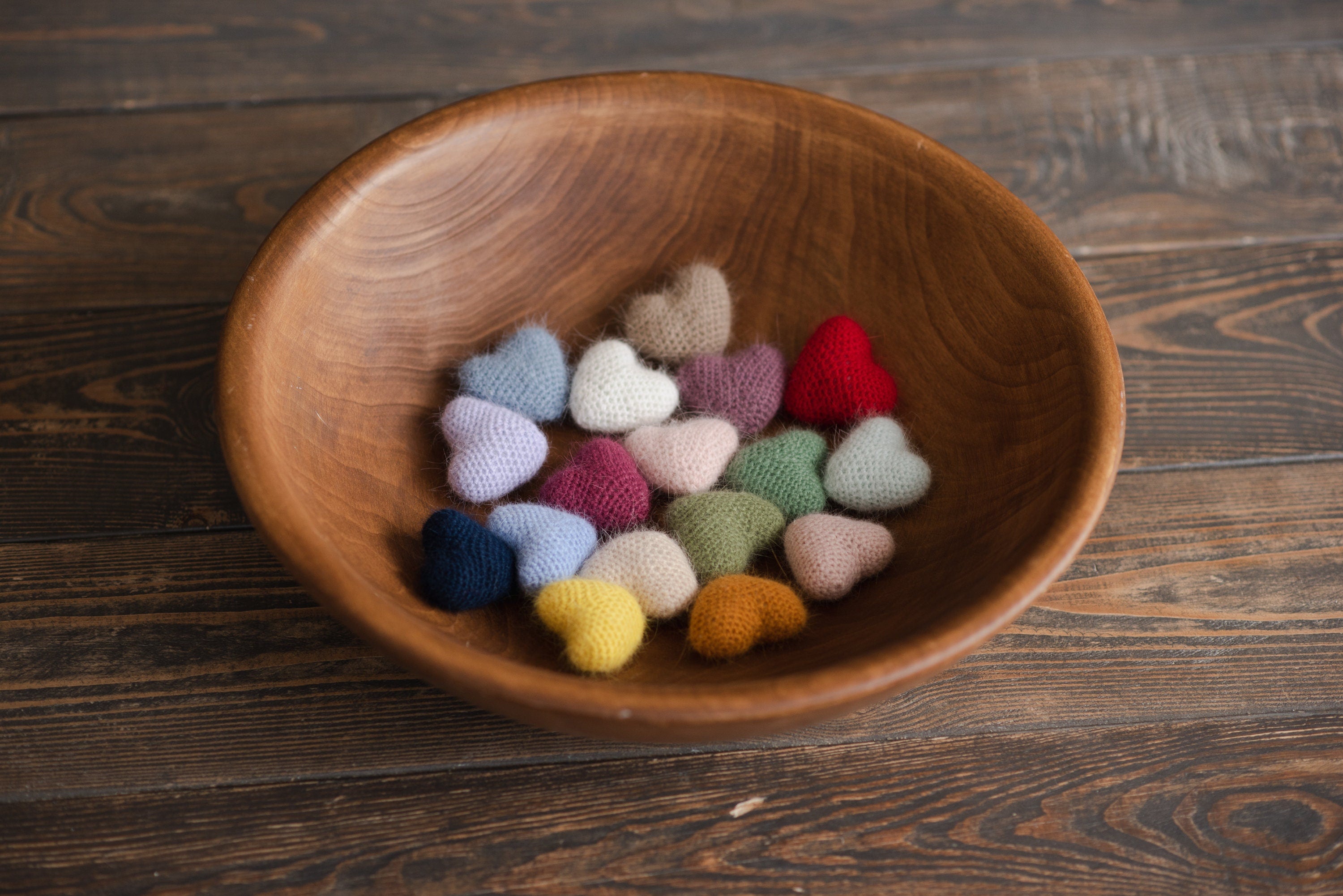 Newborn Knitted Heart Toys, Newborn Heart Decor, Newborn Photography Props Set ,Newborn Heart Props, Newborn Heart Photo Props, Wool Heart