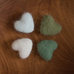 Newborn Knitted Heart Toys, Newborn Heart Decor, Newborn Photography Props Set ,Newborn Heart Props, Newborn Heart Photo Props, Wool Heart