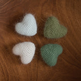 Newborn Knitted Heart Toys, Newborn Heart Decor, Newborn Photography Props Set ,Newborn Heart Props, Newborn Heart Photo Props, Wool Heart
