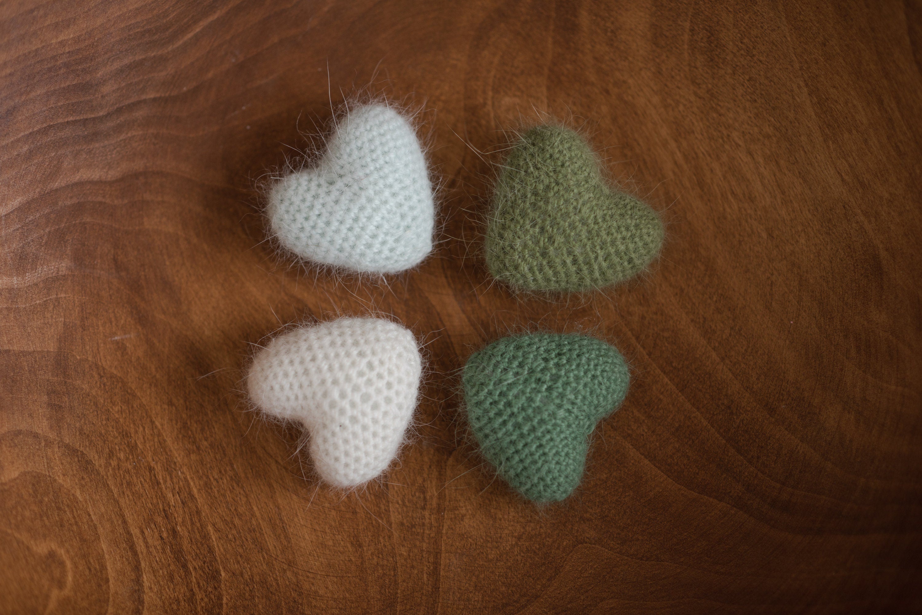 Newborn Knitted Heart Toys, Newborn Heart Decor, Newborn Photography Props Set ,Newborn Heart Props, Newborn Heart Photo Props, Wool Heart