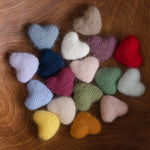 Newborn Knitted Heart Toys, Newborn Heart Decor, Newborn Photography Props Set ,Newborn Heart Props, Newborn Heart Photo Props, Wool Heart