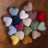 Newborn Knitted Heart Toys, Newborn Heart Decor, Newborn Photography Props Set ,Newborn Heart Props, Newborn Heart Photo Props, Wool Heart