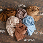 Soft stretchy newborn posing fabric wrap – photo prop for baby sessions