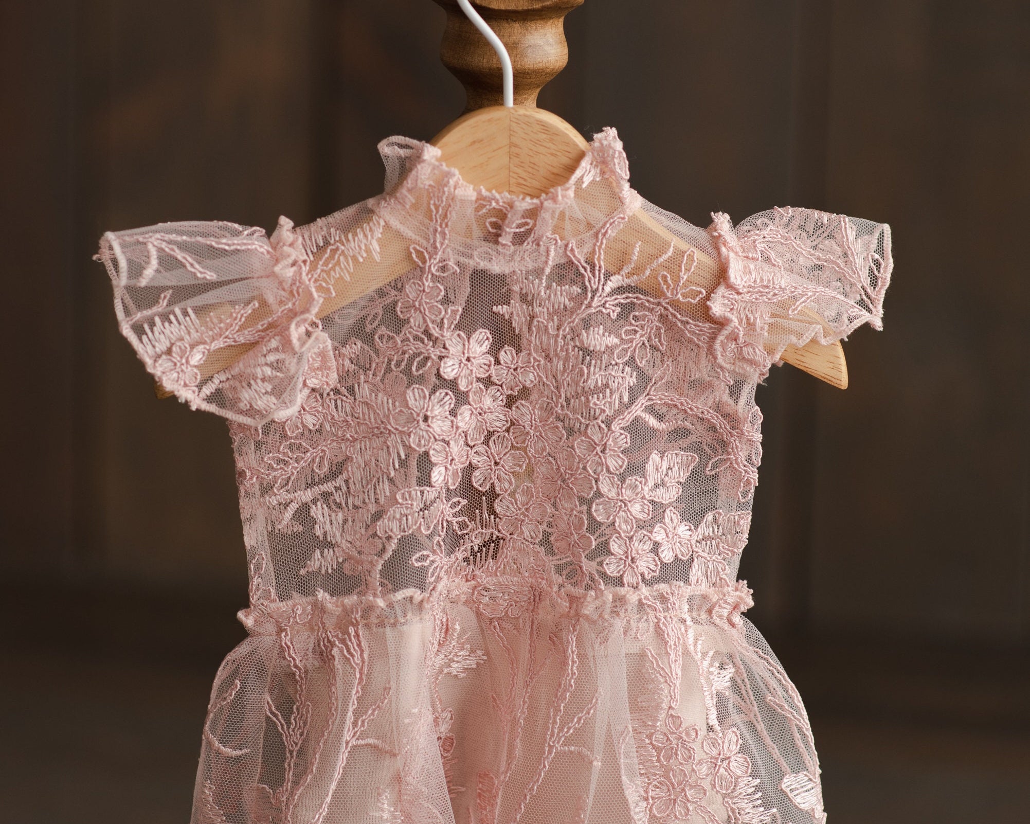 Newborn Lace Romper for Girl, Newborn Photography Props, Newborn Girl Romper, Newborn Coming Home Outfit for Girl, Rustic Baby Girl Romper