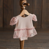 Newborn Romper for Girl, Girl Newborn Photography Props, Newborn Girl Romper, Newborn Coming Home Outfit for Girl, Rustic Baby Girl Romper