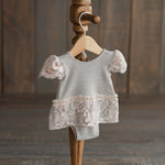 Newborn Romper for Girl, Girl Newborn Photography Props, Newborn Girl Romper, Newborn Coming Home Outfit for Girl, Rustic Baby Girl Romper