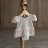 Newborn Romper for Girl, Girl Newborn Photography Props, Newborn Girl Romper, Newborn Coming Home Outfit for Girl, Rustic Baby Girl Romper