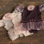 Newborn Romper for Girl, Girl Newborn Photography Props, Newborn Girl Romper, Newborn Coming Home Outfit for Girl, Rustic Baby Girl Romper