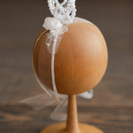 Newborn Crown Headband Girl, Newborn Headband for Photography, Newborn girl headband with pearl, Newborn photography prop, Newborn Tieback