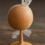 Newborn Crown Headband Girl, Newborn Headband for Photography, Newborn girl headband with pearl, Newborn photography prop, Newborn Tieback