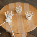 Newborn Crown Headband Girl, Newborn Headband for Photography, Newborn girl headband with pearl, Newborn photography prop, Newborn Tieback