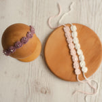 Newborn Knitted Headband for Girl, Newborn Girl Tieback, Newborn Bows Headband Knit, Knit Newborn Girl Headband, Newborn Photography Prop