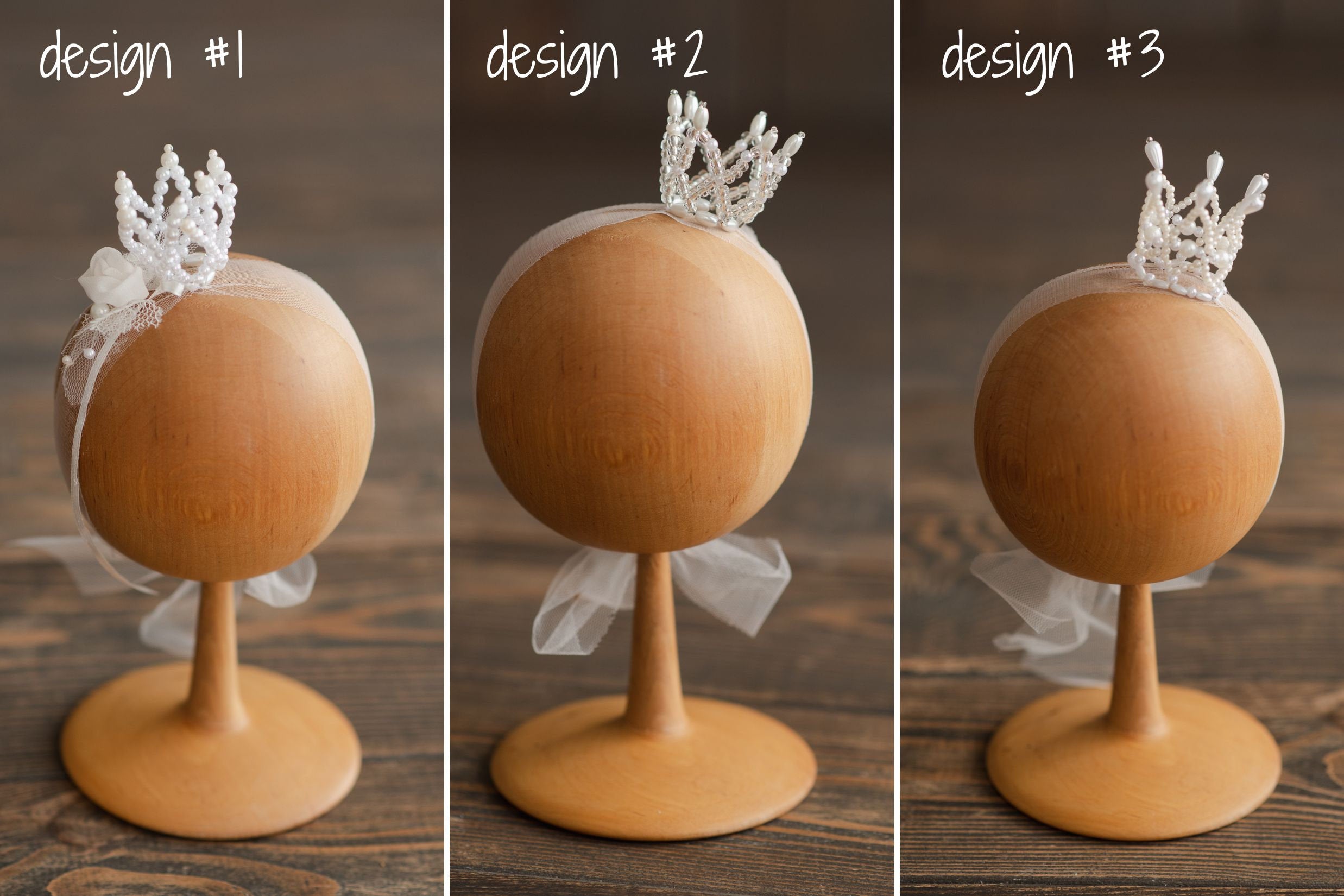 Newborn Crown Headband Girl, Newborn Headband for Photography, Newborn girl headband with pearl, Newborn photography prop, Newborn Tieback