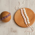 Newborn Knitted Headband for Girl, Newborn Girl Tieback, Newborn Bows Headband Knit, Knit Newborn Girl Headband, Newborn Photography Prop