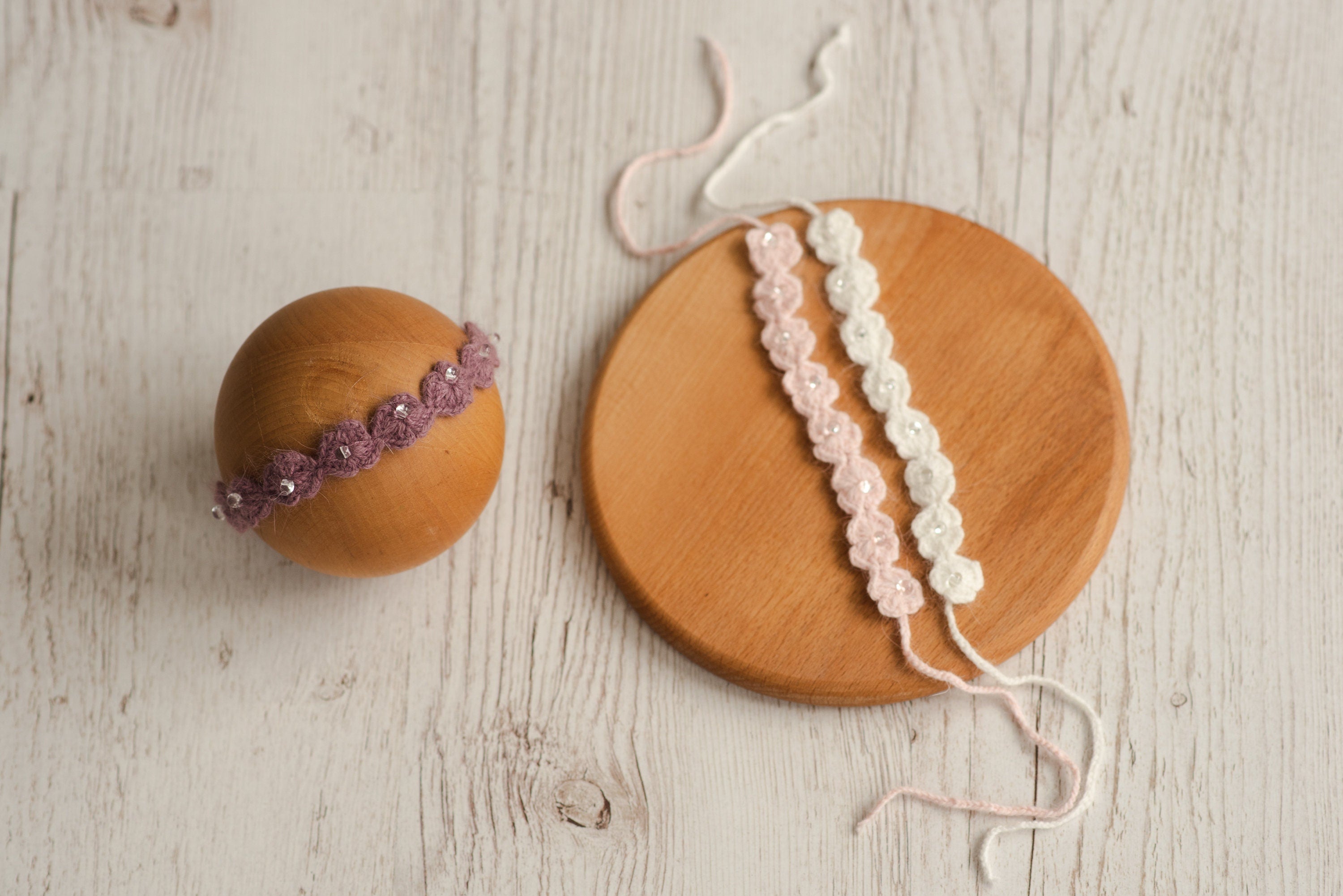 Newborn Knitted Headband for Girl, Newborn Girl Tieback, Newborn Bows Headband Knit, Knit Newborn Girl Headband, Newborn Photography Prop