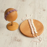 Newborn Knitted Headband for Girl, Newborn Girl Tieback, Newborn Bows Headband Knit, Knit Newborn Girl Headband, Newborn Photography Prop