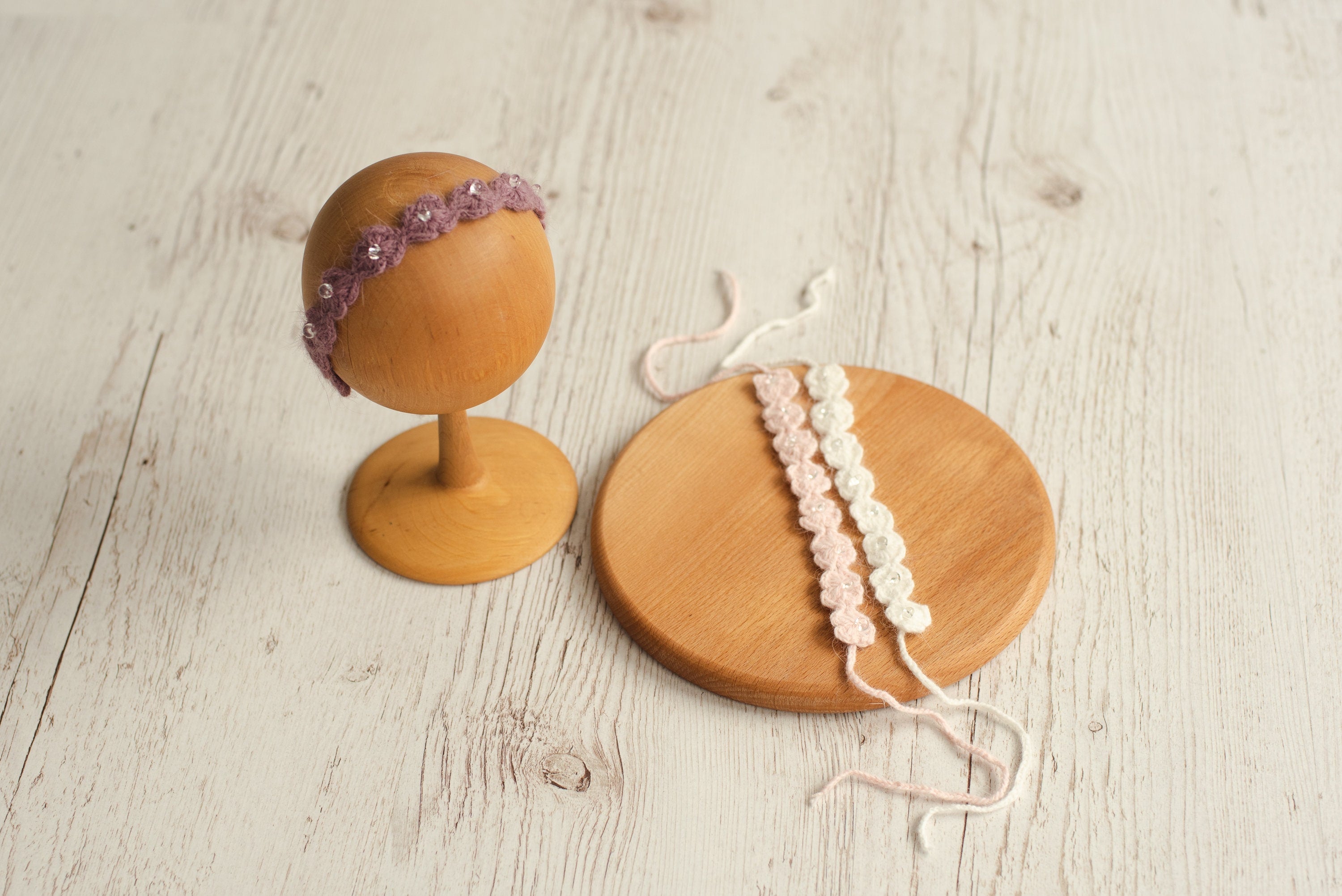 Newborn Knitted Headband for Girl, Newborn Girl Tieback, Newborn Bows Headband Knit, Knit Newborn Girl Headband, Newborn Photography Prop