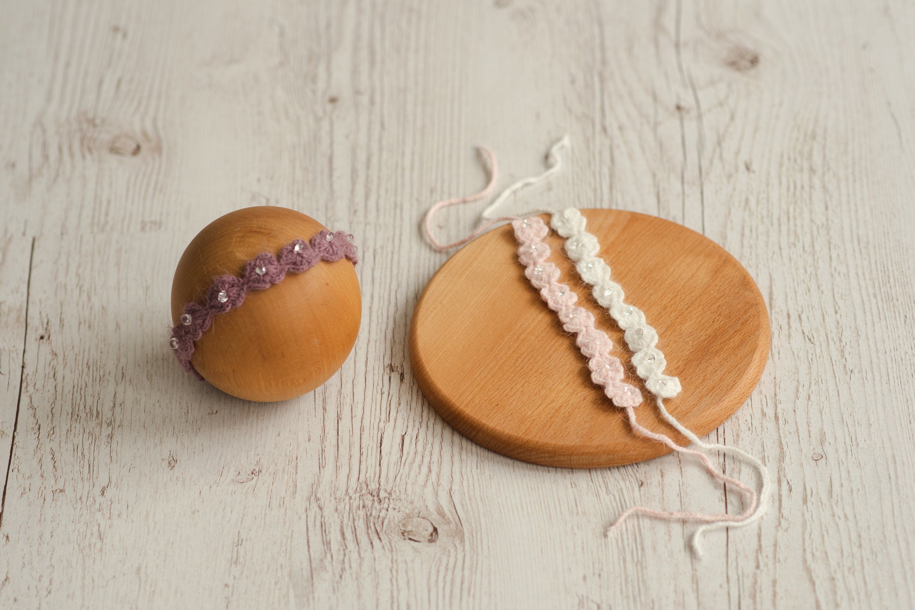 Newborn Knitted Headband for Girl, Newborn Girl Tieback, Newborn Bows Headband Knit, Knit Newborn Girl Headband, Newborn Photography Prop