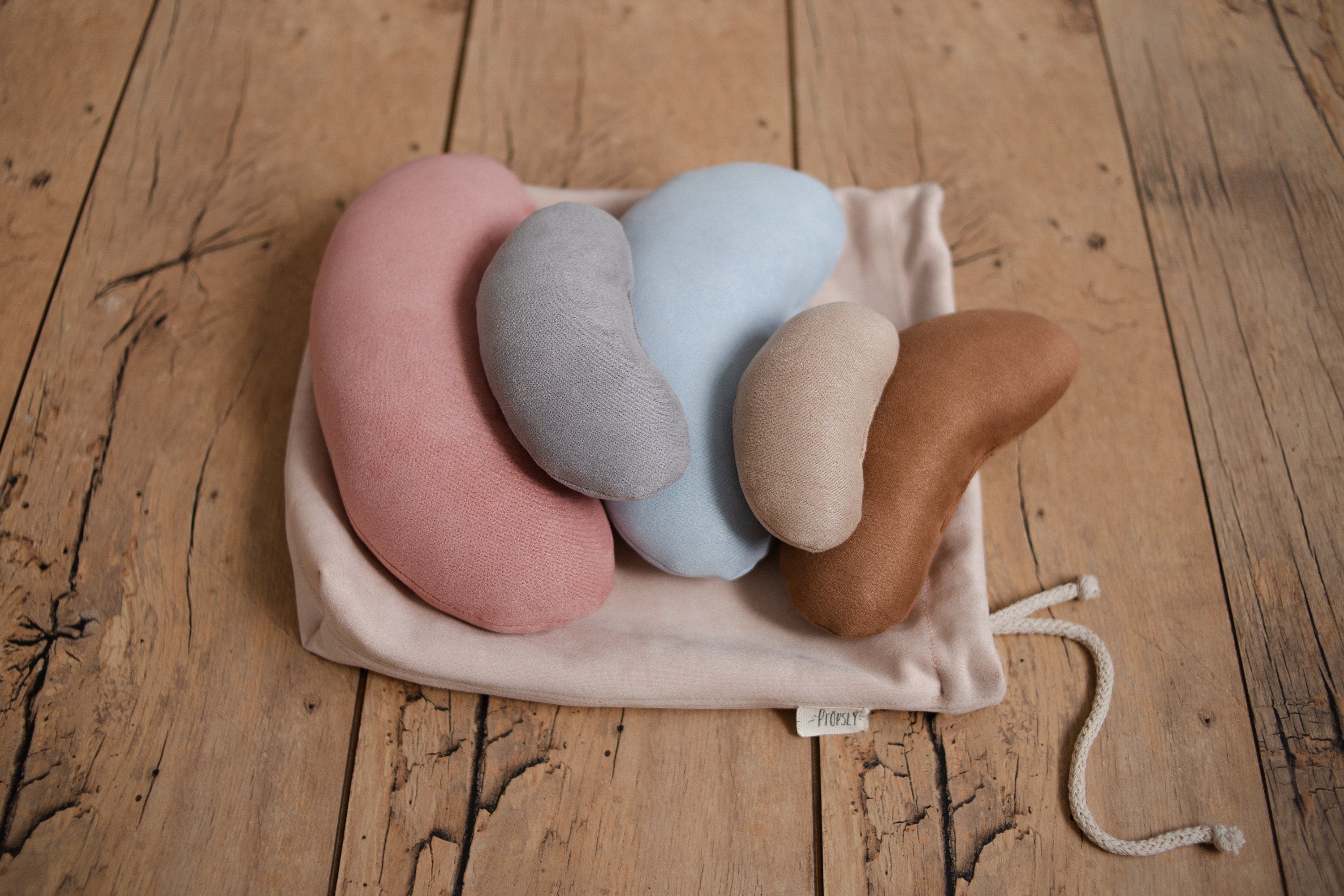 Newborn Filled Posing Beans 5pcs, Contoured Posing Beans Pillows, Newborn Posing Pillows, Newborn posing Beanbag Props, Baby photo prop