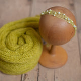 Newborn Beaded Headband Girl, Newborn Headband for Photography, Newborn Tieback, Newborn girl headband with pearl, Newborn photography prop