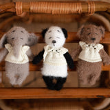 Newborn Knitted Teddy Bear and Bunny Photography Props, Baby Bear Crochet Toy, Newborn Photography Prop, Newborn Knitted Toy Bunny and Bear