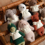 Newborn Knitted Teddy Bear and Bunny Photography Props, Baby Bear Crochet Toy, Newborn Photography Prop, Newborn Knitted Toy Bunny and Bear