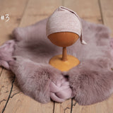 Dusty pink Newborn Photography Props, Newborn Merino Wool Blanket, Newborn Posing Fabric, Newborn Posing Pillow,Newborn Sleep Hat Girl