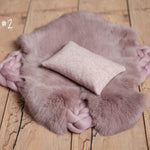 Dusty pink Newborn Photography Props, Newborn Merino Wool Blanket, Newborn Posing Fabric, Newborn Posing Pillow,Newborn Sleep Hat Girl