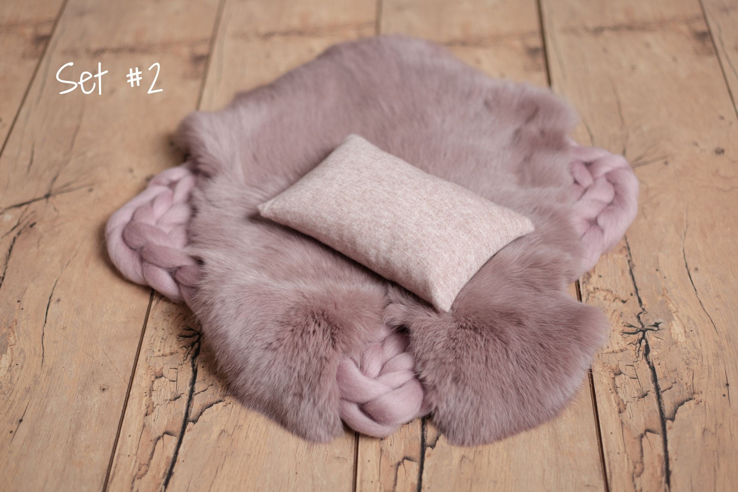 Dusty pink Newborn Photography Props, Newborn Merino Wool Blanket, Newborn Posing Fabric, Newborn Posing Pillow,Newborn Sleep Hat Girl