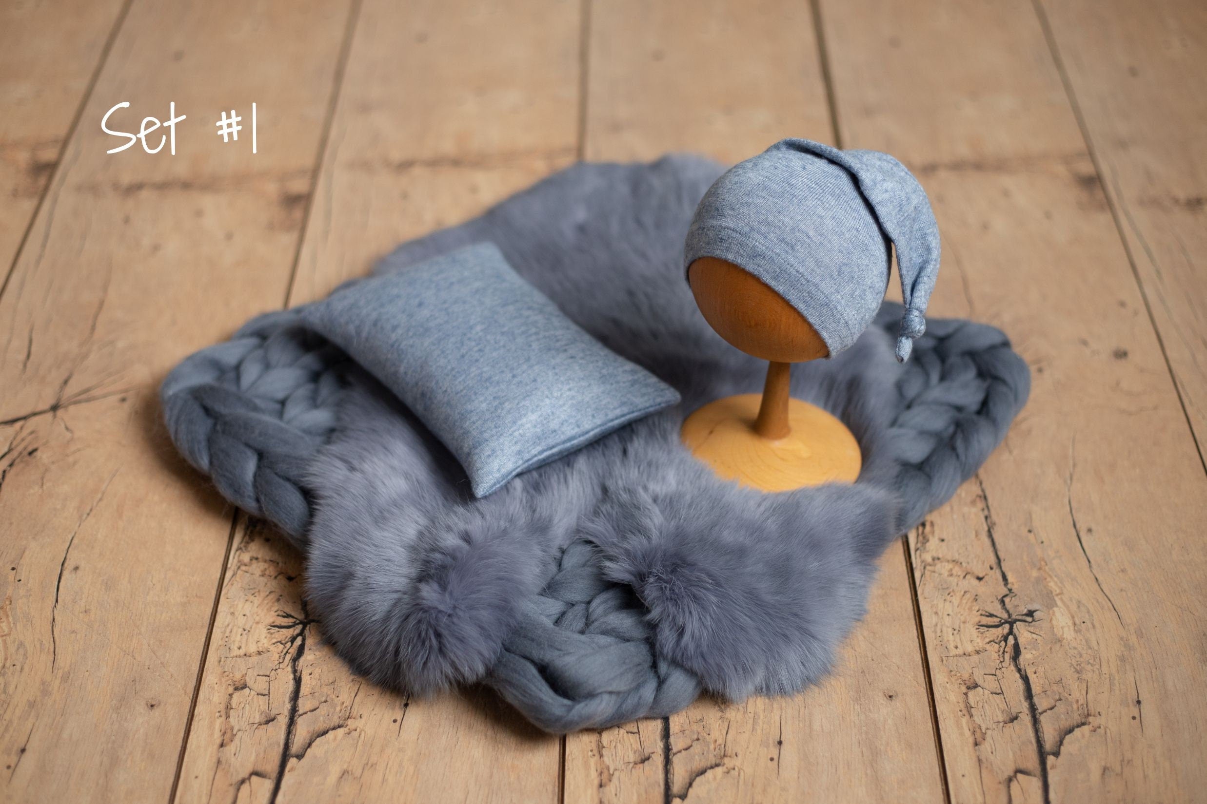 Blue Newborn Photography Props, Newborn Merino Wool Blanket, Newborn Posing Fabric, Newborn Posing Pillow, Newborn Photography Props