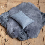 Blue Newborn Photography Props, Newborn Merino Wool Blanket, Newborn Posing Fabric, Newborn Posing Pillow, Newborn Photography Props