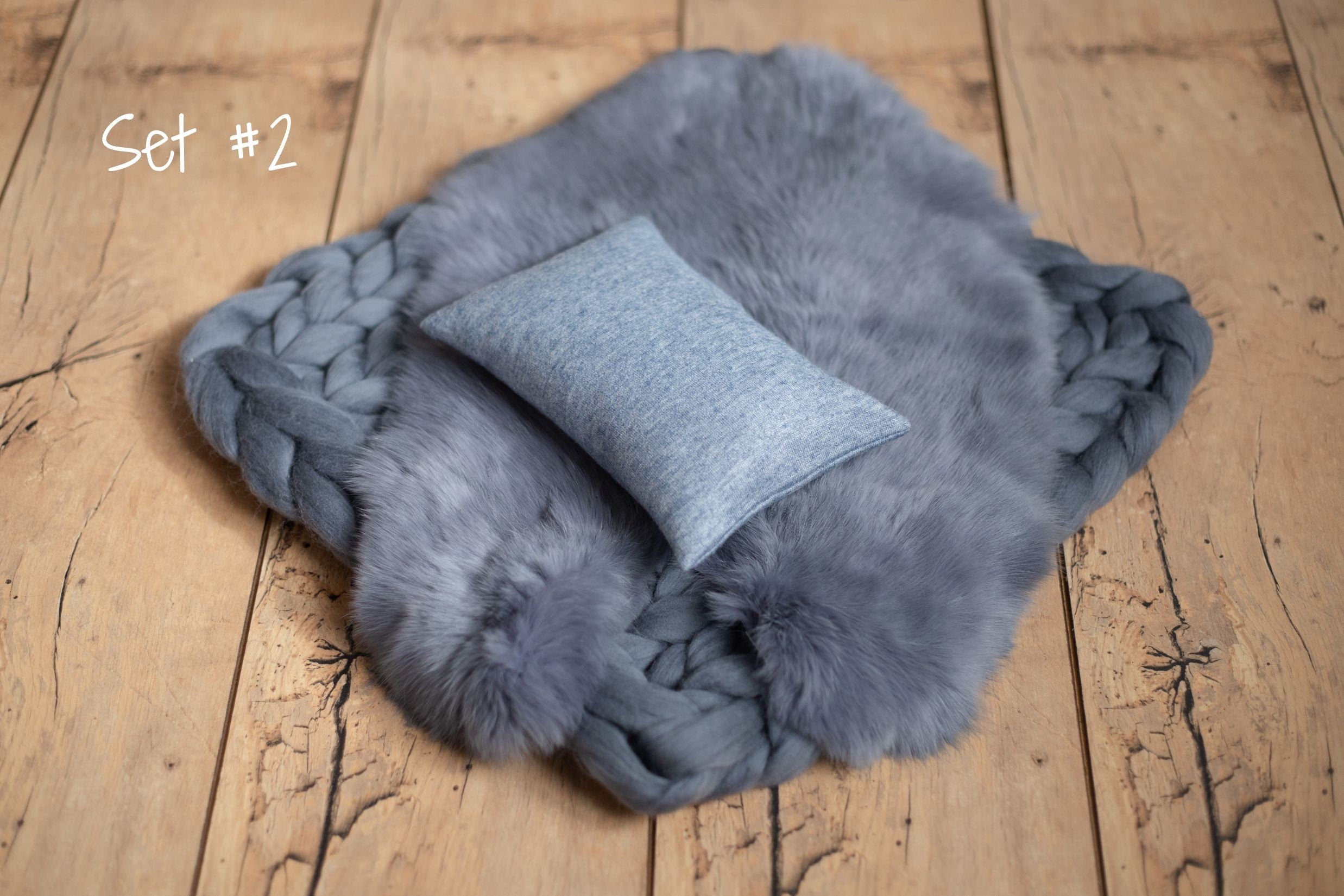 Blue Newborn Photography Props, Newborn Merino Wool Blanket, Newborn Posing Fabric, Newborn Posing Pillow, Newborn Photography Props