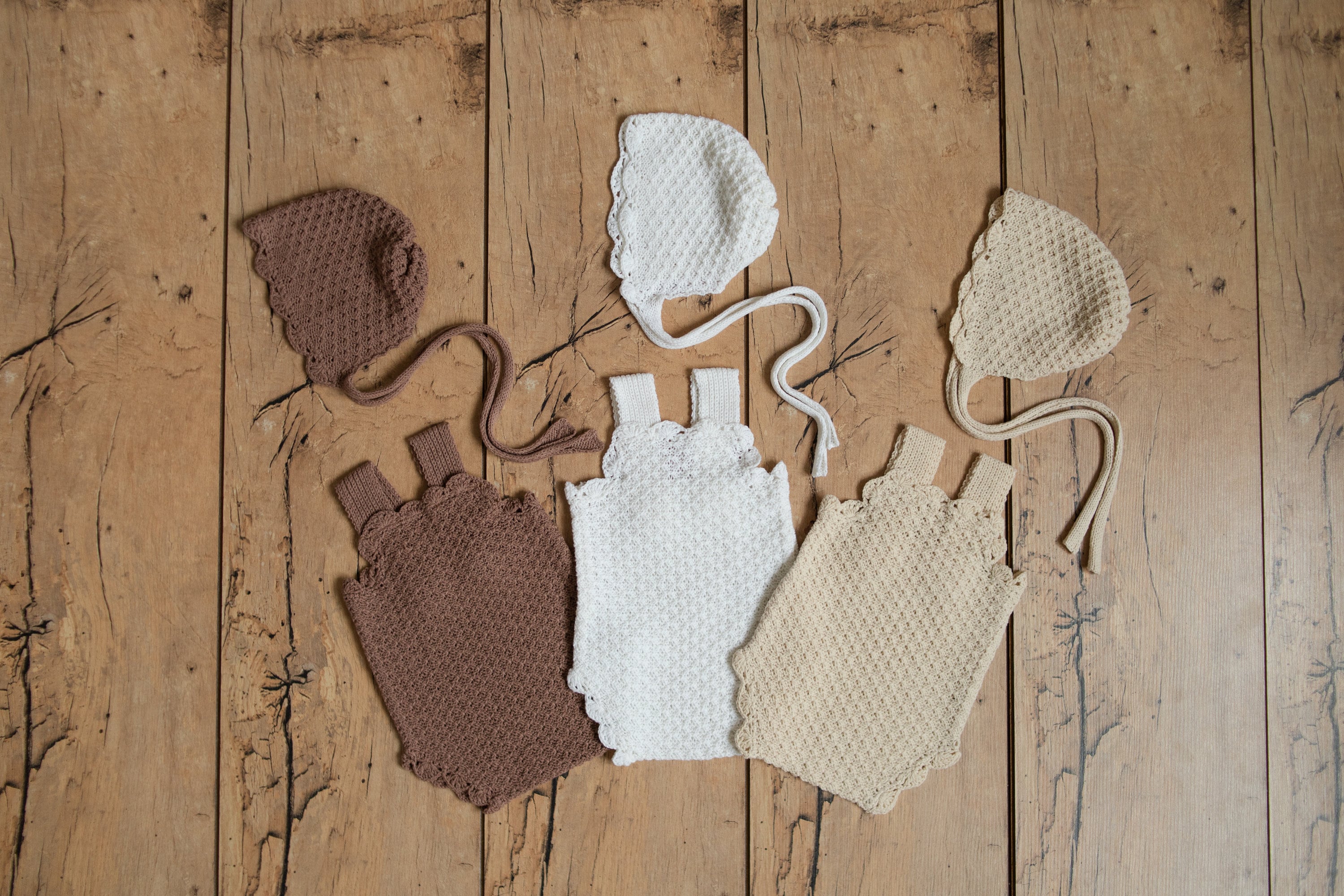 White Newborn Crochet Romper and Bonnet Set, Newborn Knitted Outfit, Newborn Knitted Blanket, Newborn Photography props, Baby Girl Romper