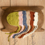 Mohair baby bonnet with matching wrap – newborn photography props