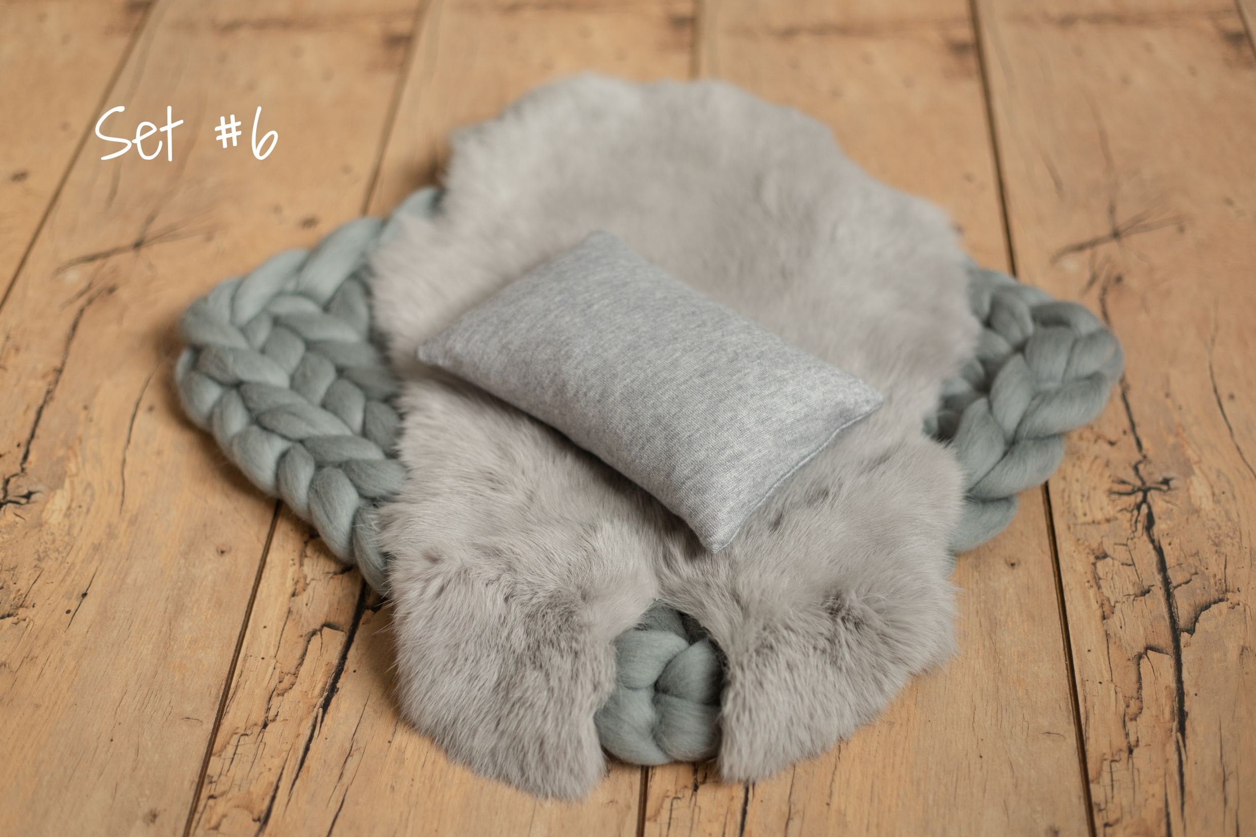 Gray Newborn Photography Props, Newborn Merino Wool Blanket, Newborn Posing Fabric Props, Newborn Posing Pillow, Newborn Sleep Hat Boy