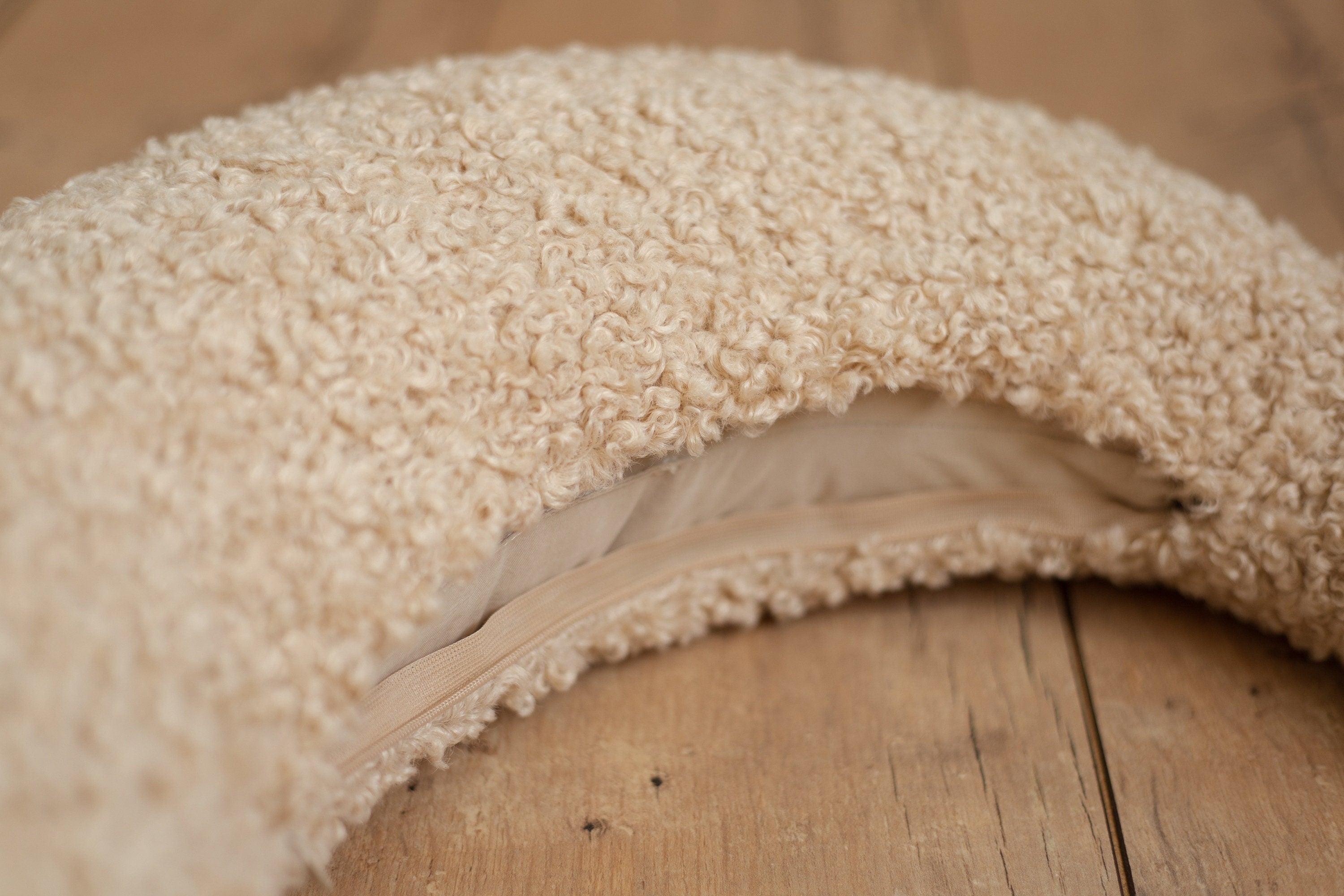 Removable Newborn Moon Pillow Props for Newborn Photography, Newborn Photography Moon Prop Set, Newborn Posing Pillow, Curly Faux Fur Fabric