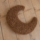 Removable Newborn Moon Pillow Props for Newborn Photography, Newborn Photography Moon Prop Set, Newborn Posing Pillow, Curly Faux Fur Fabric