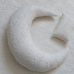 Removable Newborn Moon Pillow with Beanbag Backdrop, Newborn Posing Pillow, Newborn Posing Fabric Backdrop, Newborn Props for Photography