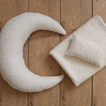 Removable Newborn Moon Pillow with Beanbag Backdrop, Newborn Posing Pillow, Newborn Posing Fabric Backdrop, Newborn Props for Photography