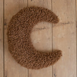 Removable Newborn Moon Pillow Props for Newborn Photography, Newborn Photography Moon Prop Set, Newborn Posing Pillow, Curly Faux Fur Fabric