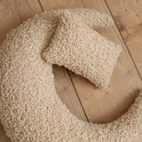 Removable Newborn Moon Pillow Props for Newborn Photography, Newborn Photography Moon Prop Set, Newborn Posing Pillow, Curly Faux Fur Fabric
