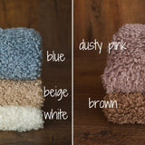 Removable Newborn Moon Pillow Props for Newborn Photography, Newborn Photography Moon Prop Set, Newborn Posing Pillow, Curly Faux Fur Fabric