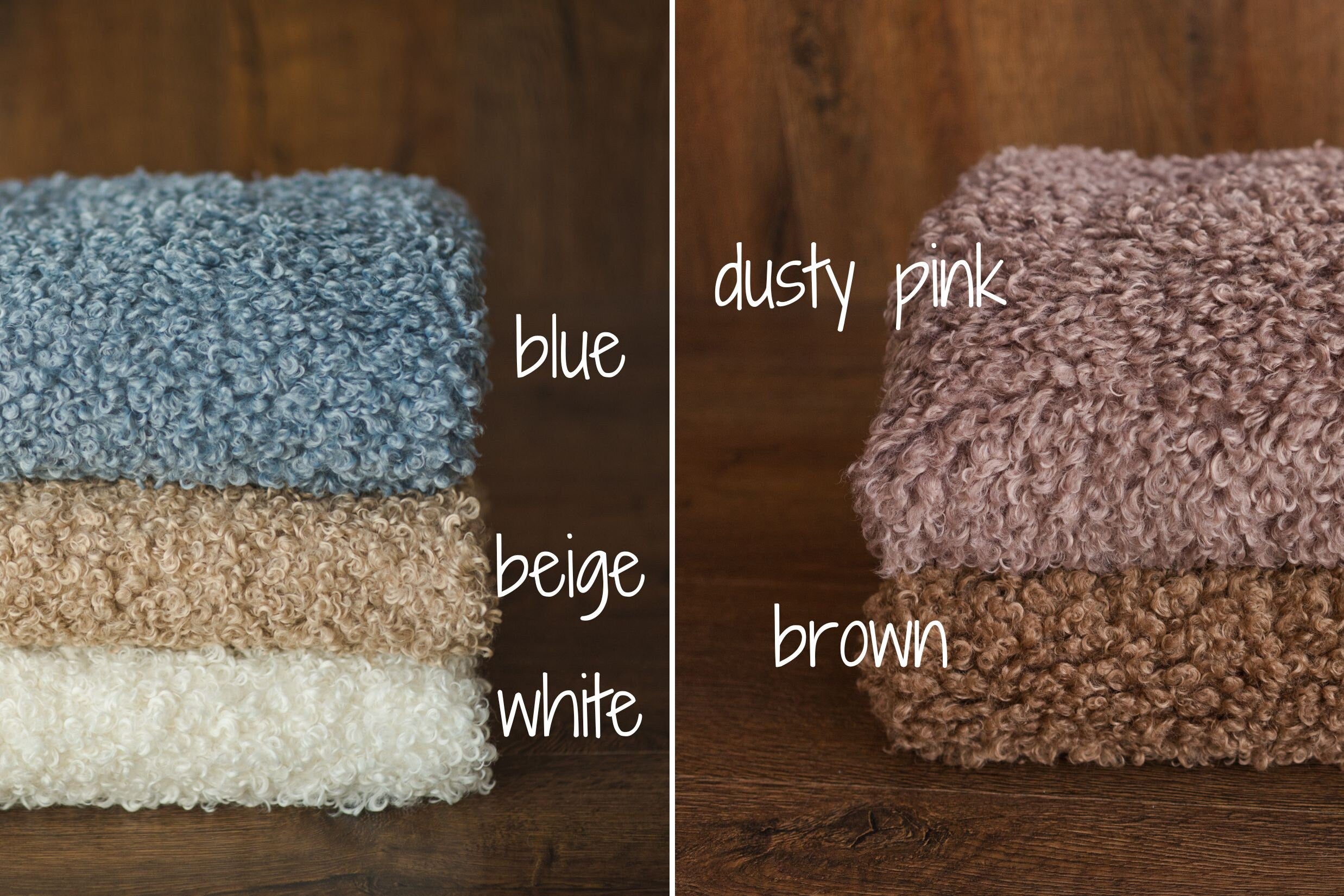 Removable Newborn Moon Pillow Props for Newborn Photography, Newborn Photography Moon Prop Set, Newborn Posing Pillow, Curly Faux Fur Fabric