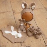 Newborn Bunny Outfit Socks, Newborn Rabbit Socks, Newborn Photography props, Newborn Knit Booties, Rabbit Newborn Outfit, Knit Bunny Socks