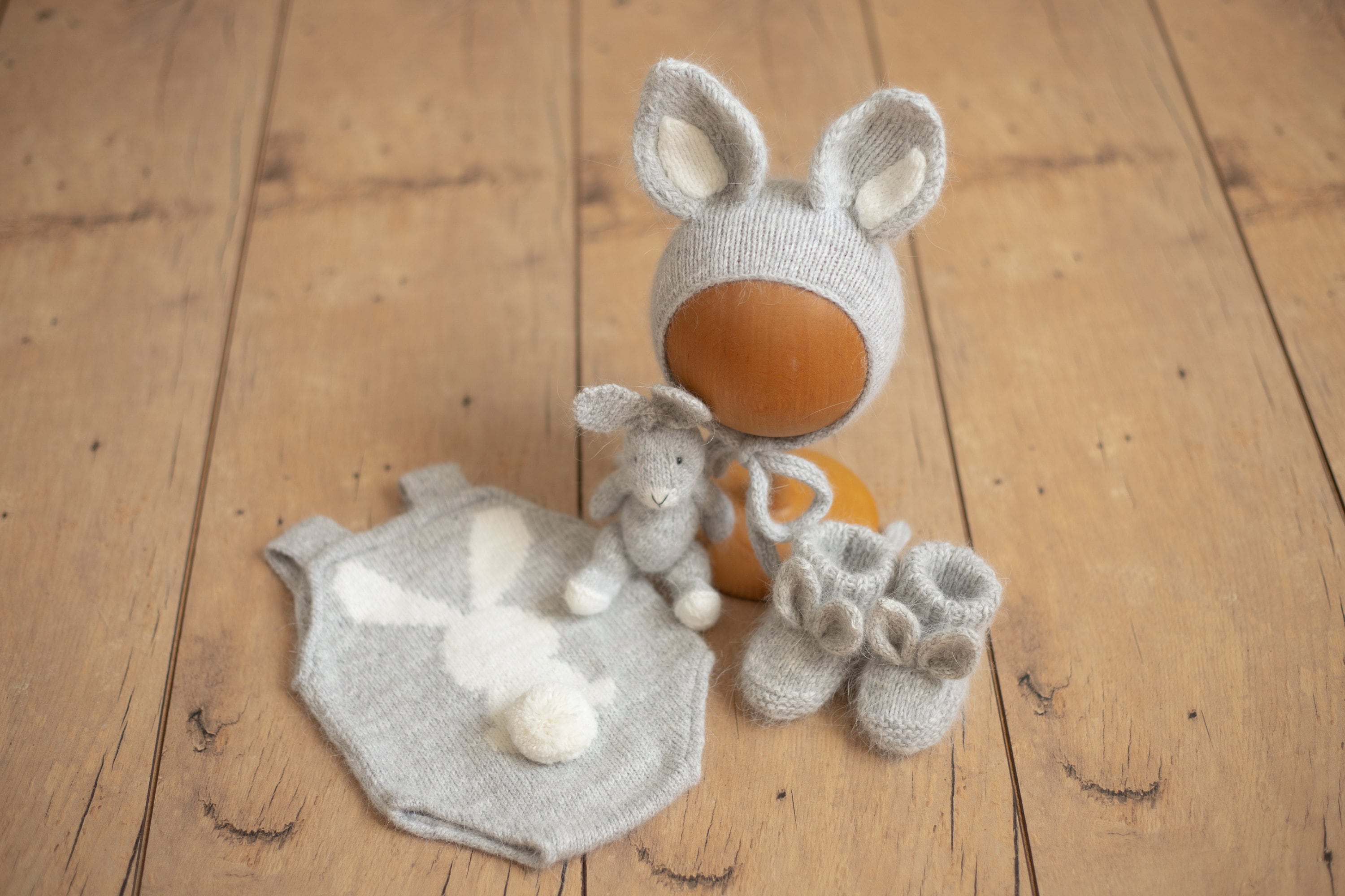 Newborn Bunny Hat, Knit Rabbit Newborn Outfit, Newborn Knitted Outfit, Newborn Photography Props, Newborn Bunny Outfit,Newborn Animal Outfit