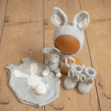 Newborn Bunny Romper, Rabbit Newborn Outfit, Newborn Knitted Outfit, Newborn Photography Props, Newborn Bunny Outfit, Newborn Animal Outfit