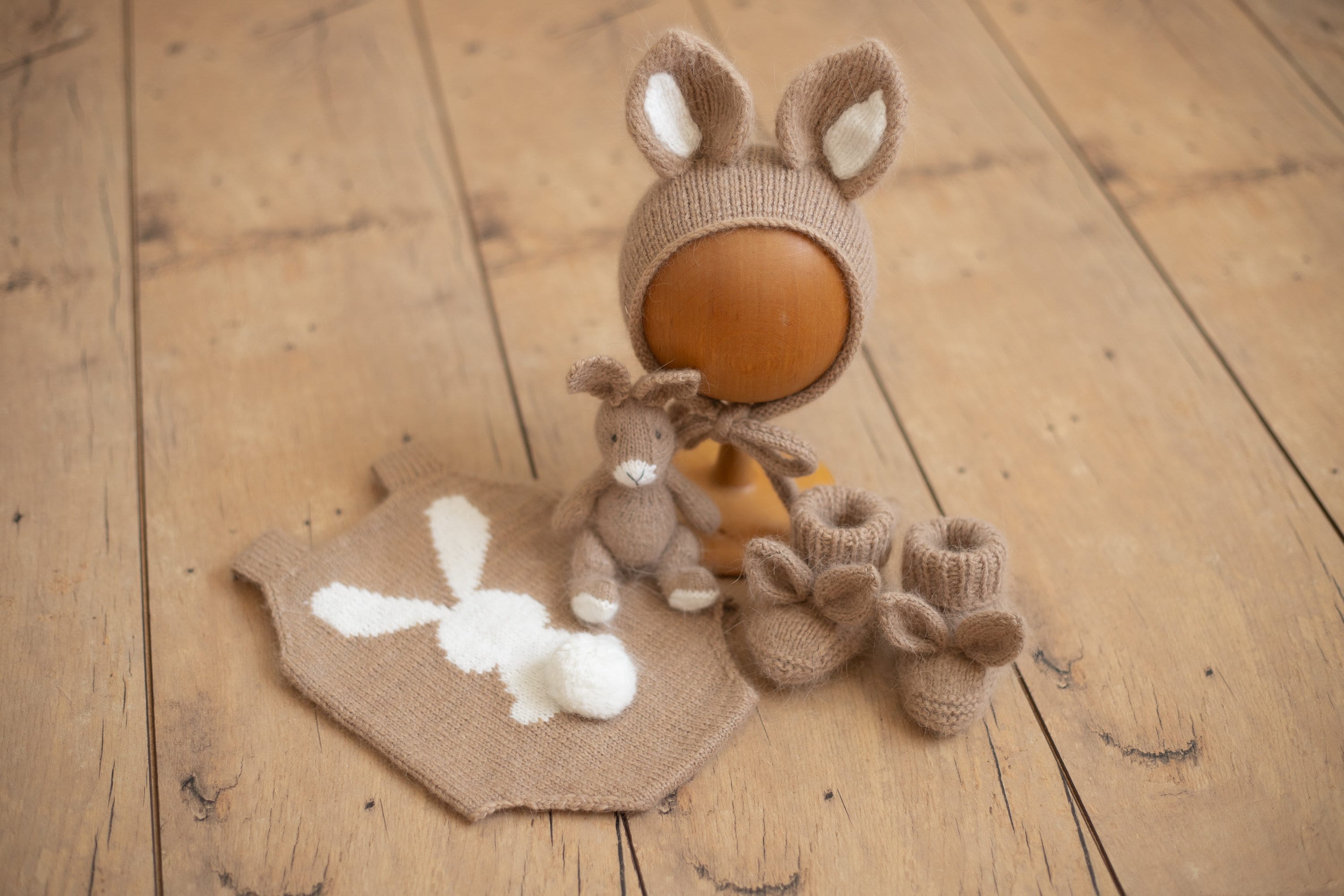 Newborn Bunny Hat, Knit Rabbit Newborn Outfit, Newborn Knitted Outfit, Newborn Photography Props, Newborn Bunny Outfit,Newborn Animal Outfit
