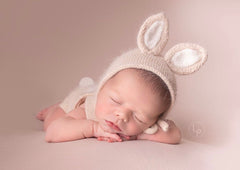 Newborn Bunny Hat, Knit Rabbit Newborn Outfit, Newborn Knitted Outfit, Newborn Photography Props, Newborn Bunny Outfit,Newborn Animal Outfit