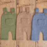 Newborn Knitted Outfits with Matched Small Doll, Newborn Overalls Photography, Newborn Photography Props, Newborn Boy Coming Home Outfit